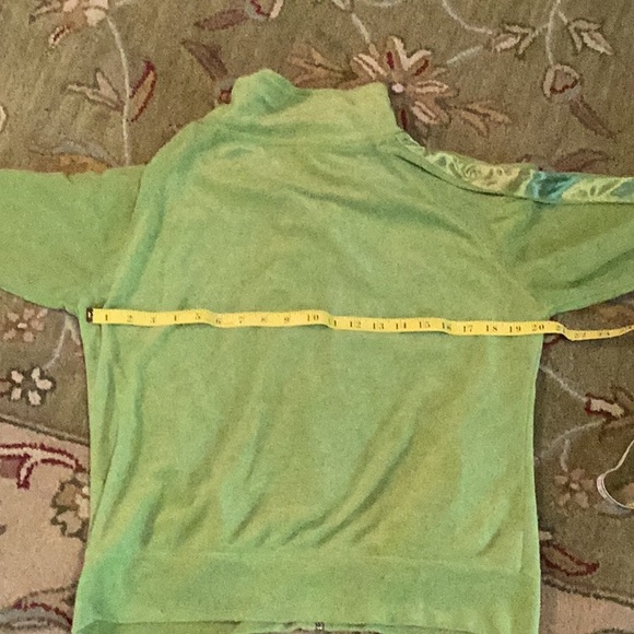 🚴‍♀️ Vintage BCBG MAXAZRIA Terry Loop Zip Top Satin striped Sleeves - Picture 4 of 16